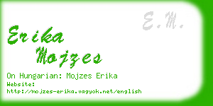 erika mojzes business card